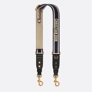 NWOT DIOR Adjustable Shoulder Strap with Ring -  Blue 'CHRISTIAN DIOR PARIS'